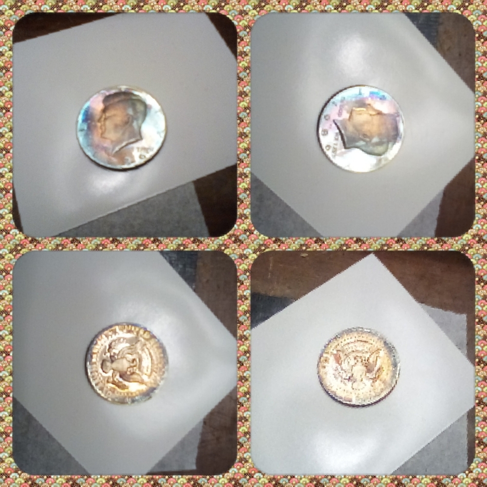 🌈Gorgeous 1980 Kennedy Half Dollar Coin (Rainbow Tone)
